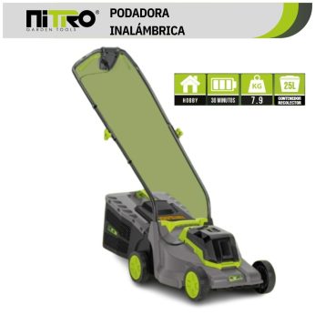 NIT-PB13-1 PODADORA 1 BATERIA 33cm, 13″ CON BOLSA RECOLECTORA 25Lts