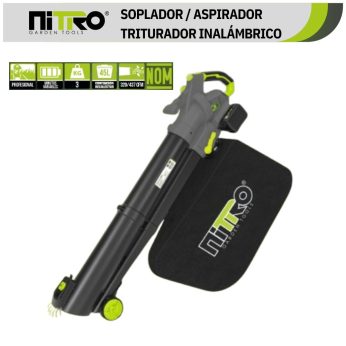 NIT-SAB602 SOPLADOR-ASPIRADOR INALAMBRICO 8.3 Mts3 x MIN, 2 BATERIAS 20V, 2aH